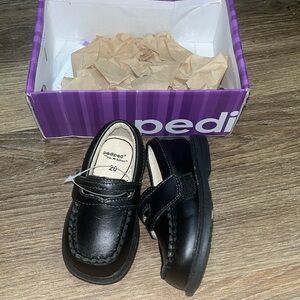Pediped black dress shoe 5 20 toddler new in box Daniel